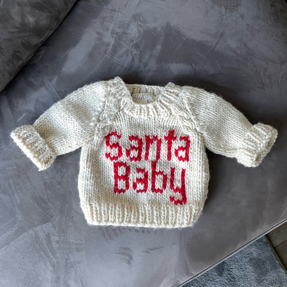 Santa Baby Christmas Sweater (0–6m)